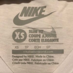 Nike Tops - Nike Swoosh White Slim Fit Tee Nike Tops - Nike Swoosh White Slim Fit Tee